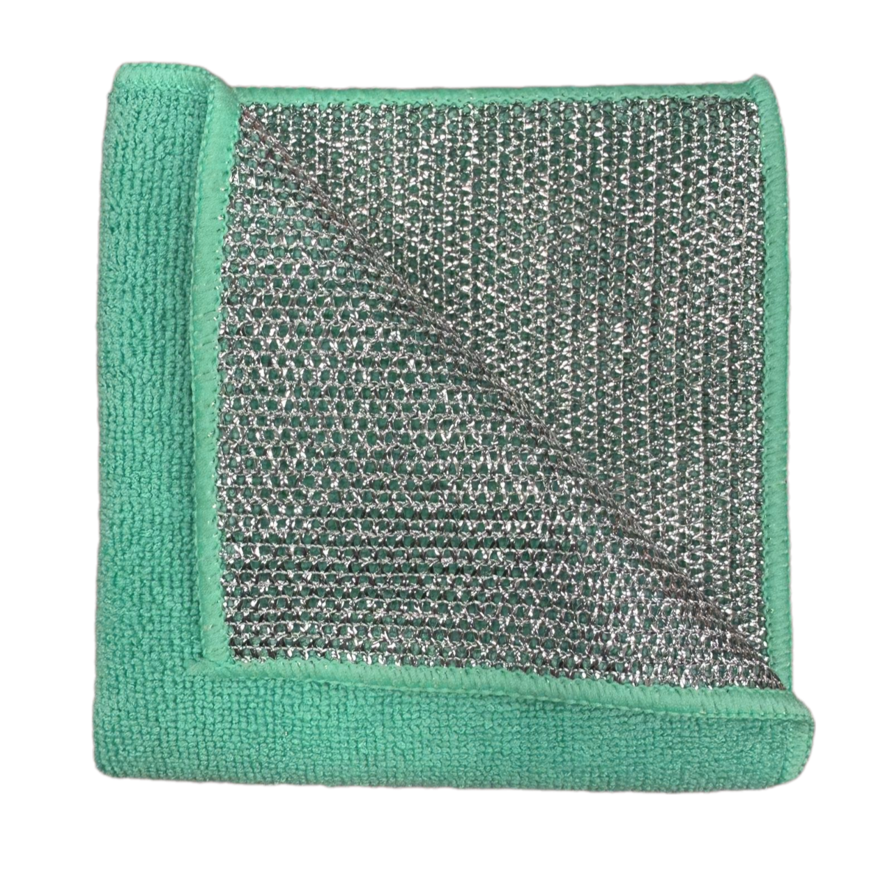 Салфетка скрабер для стекла 30х30 зеленая