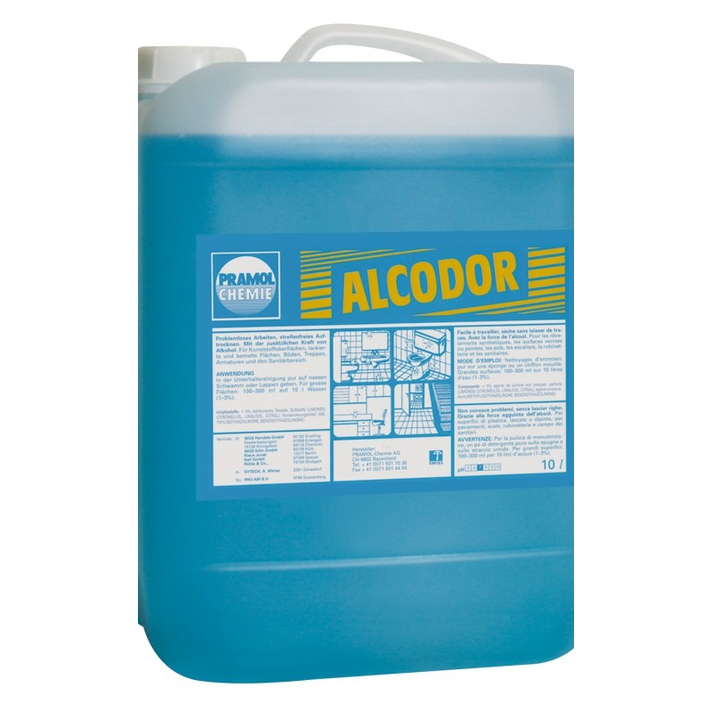 Фото Очиститель с содержанием спирта и низким пенообразованием ALCODOR Pramol, 10 л для клининга SEILOR