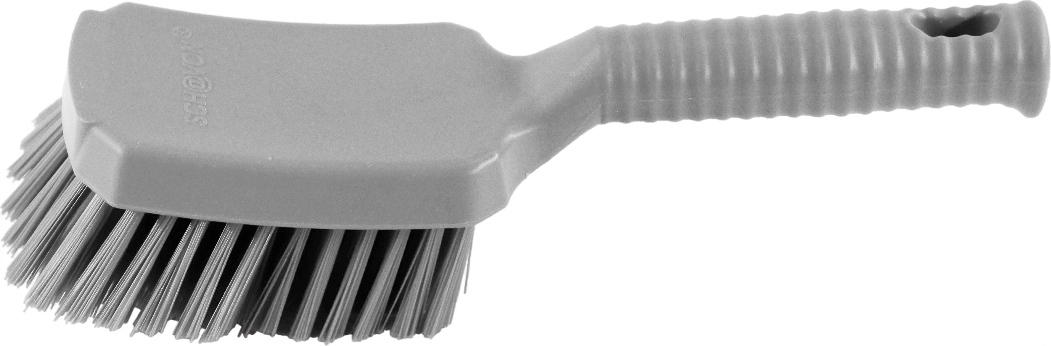 Щётка с ручкой для химчистки и уборки мягкая 23111 серая