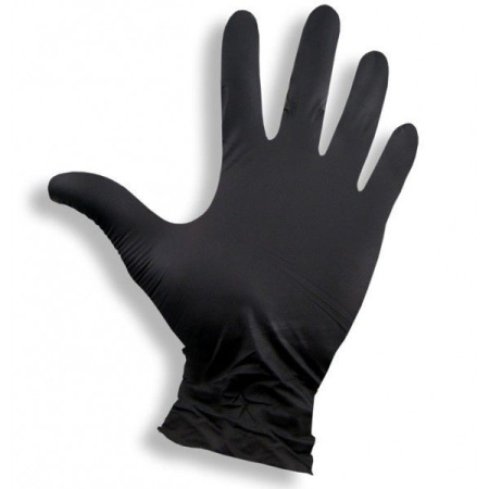 Фото Перчатки нитриловые Manual Black Nitrile Gloves черные L для клининга SEILOR