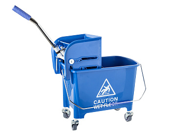 Фото Ведро на колёсах с отжимом 20 л синее для клининга SEILOR