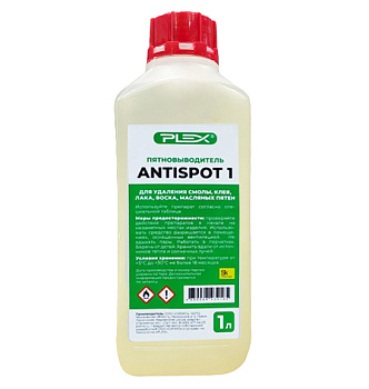 Фото Plex Antispot 1 Пятновыводитель для удаления смолы, клея лака, воска, масл. пятен, 1 л для клининга SEILOR