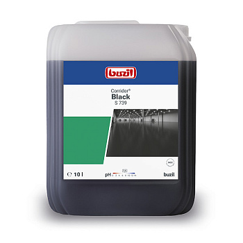 Фото Средство для черных полов и камня (черная дисперсия) S 739 Corridor Black Buzil, 10 л для клининга SEILOR