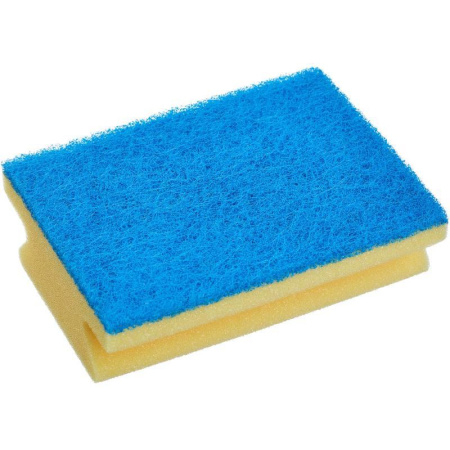 Фото Губка Vileda деликатная для ванной с синим абразивом 16х13 см для клининга SEILOR