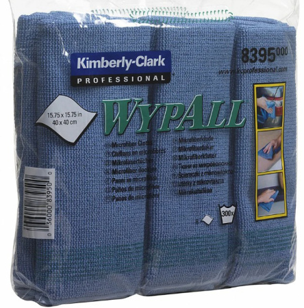 Фото Микрофибра премиум 40х40 WYPALL Kimberly-Clark (упак 6 шт) цвет синий для клининга SEILOR