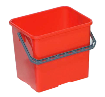 Фото VDM Ведро прямоугольное 6 л красное для клининга SEILOR