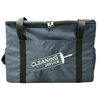 Фото Сумка мобильного клинера под химию и инвентарь Cleaning Service серая для клининга SEILOR