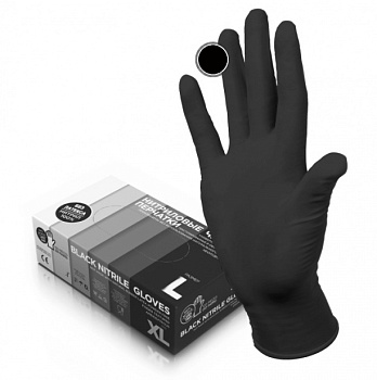Фото Manual Black Nitrile Gloves Перчатки нитриловые XL черные для клининга SEILOR