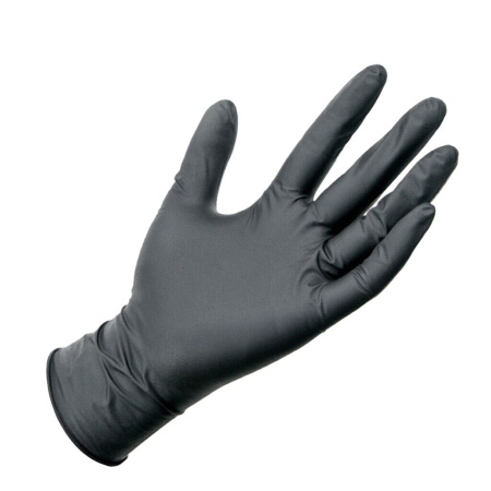 Фото Перчатки нитриловые Manual Black Nitrile Gloves черные L для клининга SEILOR