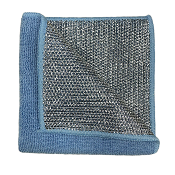 Фото Салфетка скрабер для стекла 30х30 синяя для клининга SEILOR