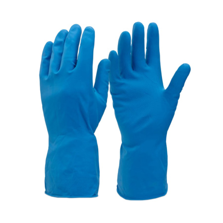 Фото Перчатки  универсальные резиновые размер 9, синие для клининга SEILOR