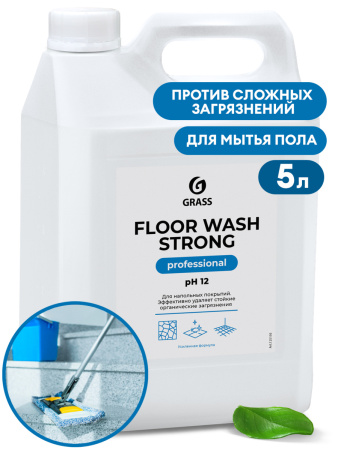 Фото Средство для мытья сильно загрязненных полов Floor wash strong Grass, 5.6 кг для клининга SEILOR