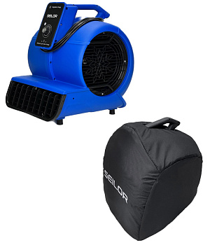 Фото Фен для сушки ковров и мебели 750W SEILOR Mechanic Blue с черным чехлом для клининга SEILOR