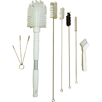 Фото Набор ёршиков разного диаметра красные (10 предметов) белые для клининга SEILOR