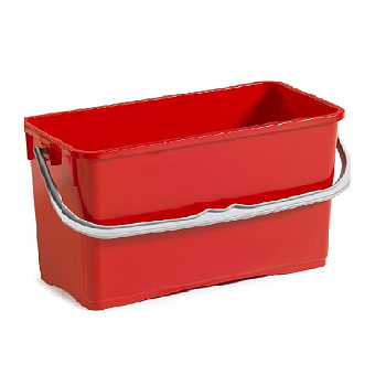 Фото Ведро прямоугольное 8 л красное для клининга SEILOR
