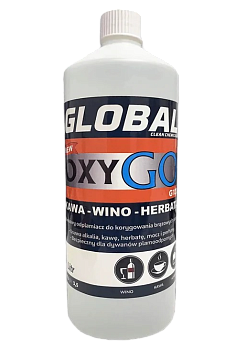 Фото Кислотный пятновыводитель удаляет пятна кофе, чая, мочевой кислоты Global Oxy Go, 1 л для клининга SEILOR