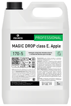 Фото Моющее средство для посуды Magic Drop Сlass E Apple, 5 л для клининга SEILOR