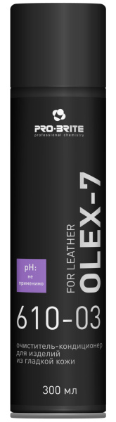 Фото пенный очиститель-кондиционер для изделий из гладкой кожи Olex-7  Pro-brite, 300 мл для клининга SEILOR