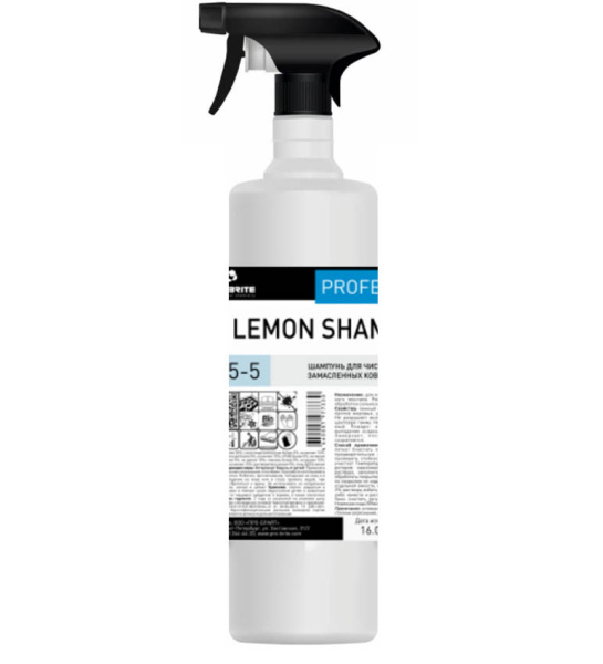 Фото Шампунь для чистки замасленных ковров Lemon Shampoo Pro-brite, 1 л для клининга SEILOR