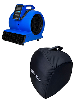 Фото Фен для сушки ковров и мебели 750W SEILOR Electronic Blue с черным чехлом для клининга SEILOR