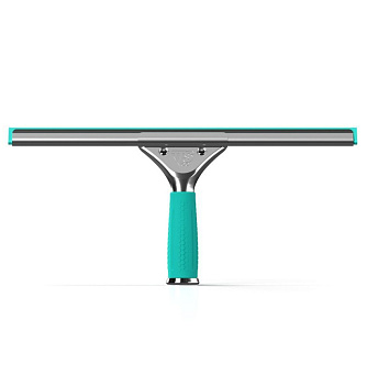Фото TTS Стяжка для окон с бирюзовой рукояткой 35 см с держателем Lampo для клининга SEILOR
