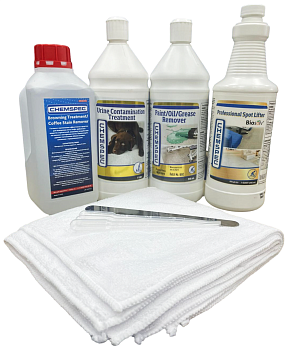Фото CHEMSPEC №1 Набор пятновыводителей (4 средства и аксессуары) для клининга SEILOR