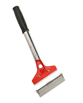 Фото Скребок для пола на длинной металлической ручке 10 см для клининга SEILOR