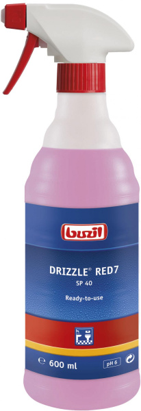 Фото Средство для санитарных зон не содержащее кислоту SP40 Drizzle RED 7 Buzil, 600 мл для клининга SEILOR