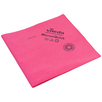 Фото Vileda MicronQuick (Микрон Квик) Салфетка для уборки красная для клининга SEILOR