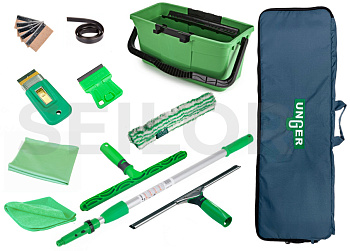 Фото Unger ErgoTec Set №3 Набор для мытья окон неповоротный 35 см (12в1) для клининга SEILOR