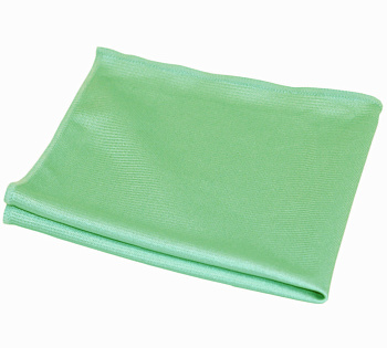 Фото Салфетка для стекол и зеркал 40х40 зеленая для клининга SEILOR