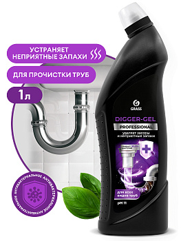 Фото Grass DIGGER-GEL  Средство для прочистки канализационных труб, 1 л для клининга SEILOR