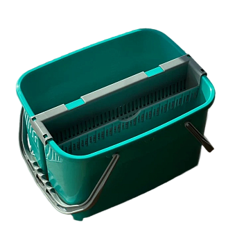 Фото TTS Slim Ведро двойное для мытья окон с решеткой 11+11 л (с отжимом) для клининга SEILOR