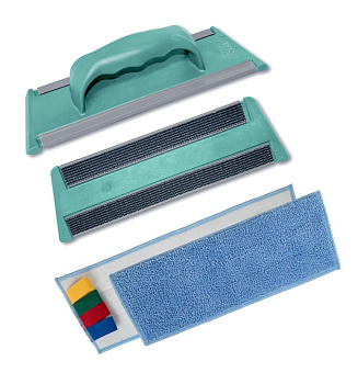 Фото TTS Clean-Glass Набор для мытья гладких поверхностей 30 см (деражатель + моп синий) для клининга SEILOR