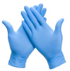 Фото Перчатки для уборки нитриловые одноразовые голубые L 100 шт для клининга SEILOR