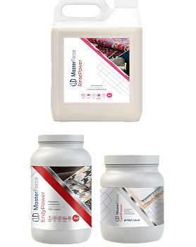 Фото MasterForce №1 Набор основных средств для химчисти (EnzyPower 3кг, OptiPower 1.4кг, RinsePower 5л) для клининга SEILOR