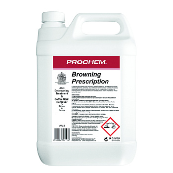 Фото Кислотный пятновыодитель от пятен чая, кофе, потемнений Browning Prescription Prochem, 5 л для клининга SEILOR