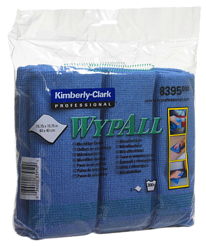 Фото Kimberly-Clark WYPALL Микрофибра премиум 40х40 синяя (6 шт) для клининга SEILOR