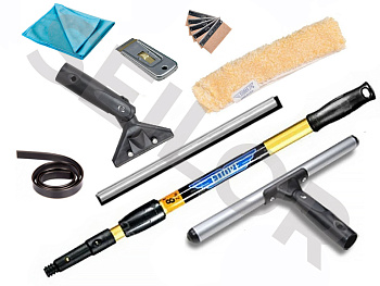 Фото Ettore №2 Набор для мытья окон поворотный (9в1) для клининга SEILOR